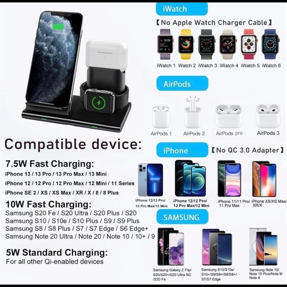 APPLE charging station - phone, watch, AirPods (LIKE NEW) - Picture 6 of 8